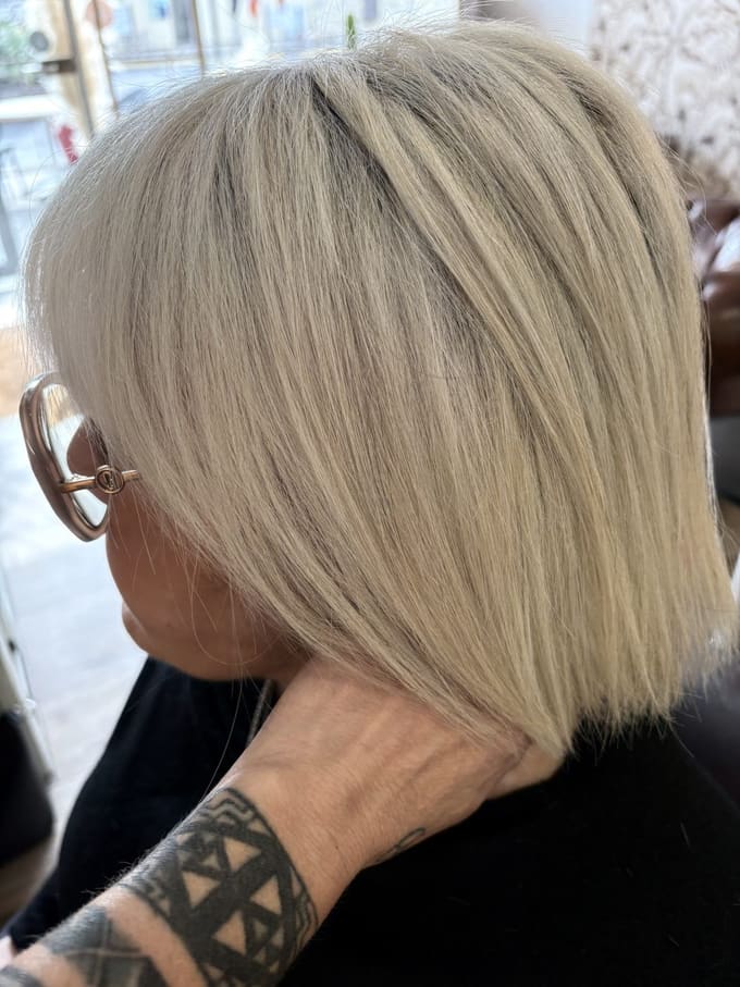 Carré blond polaire structuré